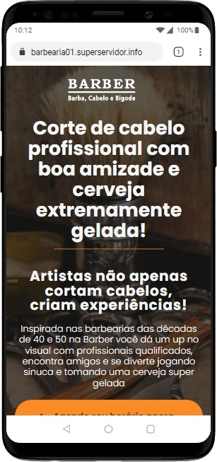 Modelo de site para barbearias ou barbeiros autônomos